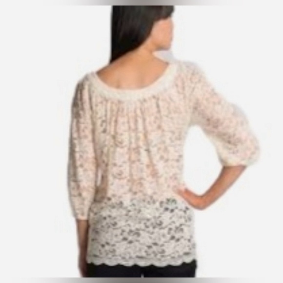 Diane Von Furstenberg Elisabetta Ivory Lace Blouse - Picture 2 of 5